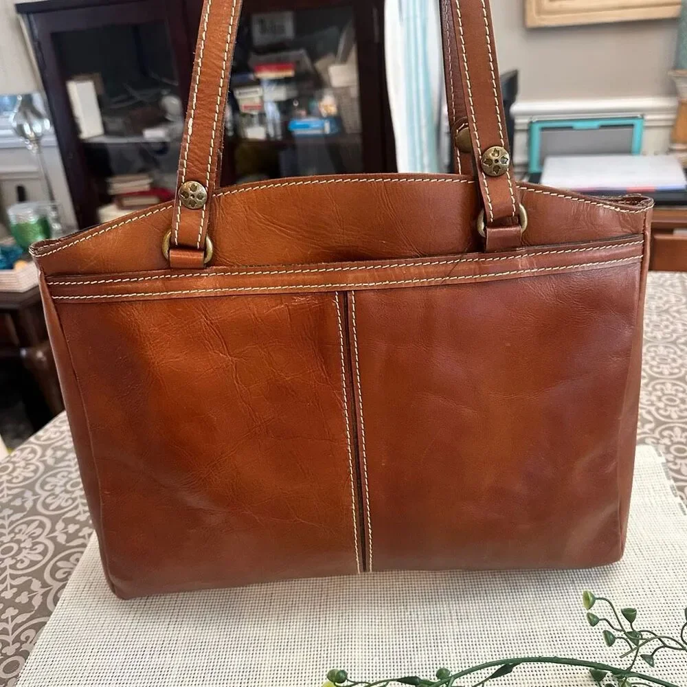 Patricia Nash Brown Leather Tote - Picture 2 of 13